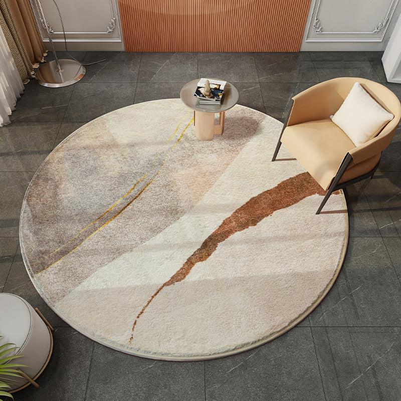 Polyester Round Carpet Modern Kitchen Rug Bedroom Thickened Foot Pad