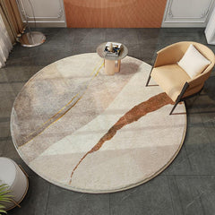 Polyester Round Carpet Modern Kitchen Rug Bedroom Thickened Foot Pad