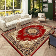 Vintage Persian Square Rug Machine Washable No Slip Floor Carpet
