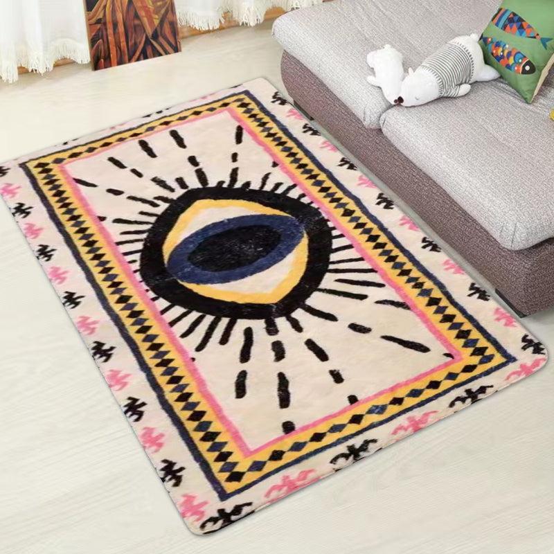 Eye Pattern Cashmere Carpet Thickened Bathroom Non-slip Door Mat