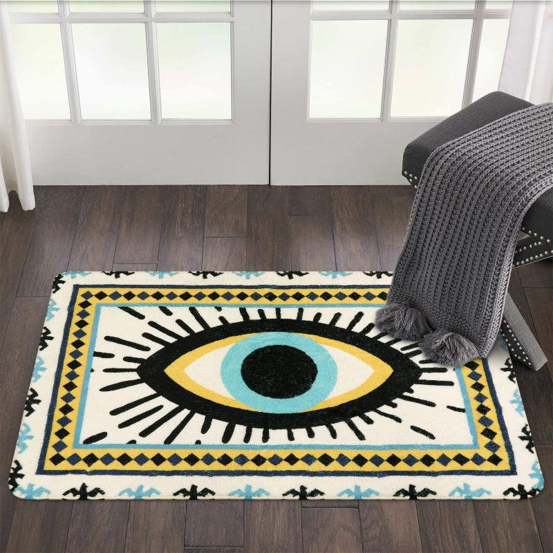 Eye Pattern Cashmere Carpet Thickened Bathroom Non-slip Door Mat