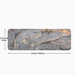 Grey Marble Kitchen Floor Mat Non-Slip Indoor Doormat
