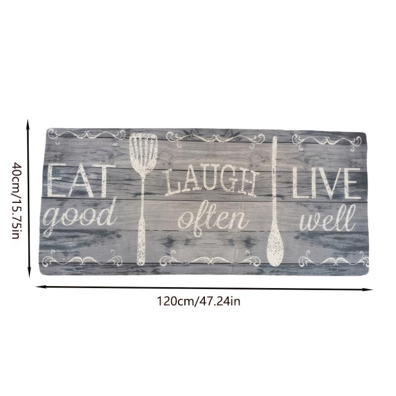 Retro Waterproof Kitchen Mat Non Slip Washable Stain Resistant