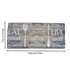 Retro Waterproof Kitchen Mat Non Slip Washable Stain Resistant