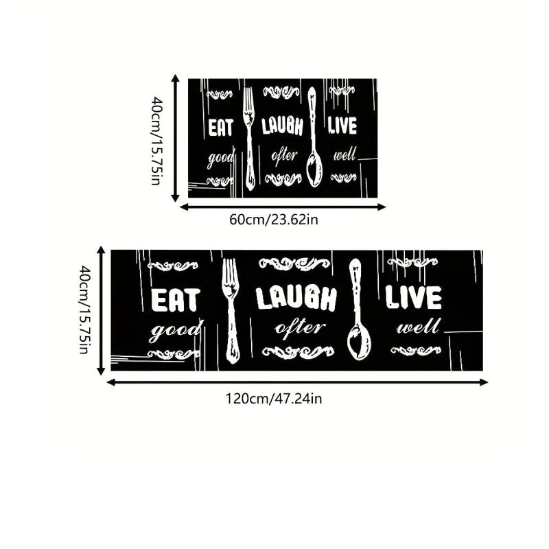 Retro Waterproof Kitchen Mat Non Slip Washable Stain Resistant