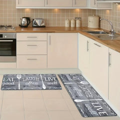 Retro Waterproof Kitchen Mat Non Slip Washable Stain Resistant