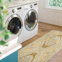 Washable Kitchen Runner Rug 60x304 Entryway Tan Boho Hallway Modern Bathroom Rug