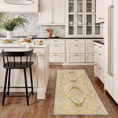 Washable Kitchen Runner Rug 60x304 Entryway Tan Boho Hallway Modern Bathroom Rug