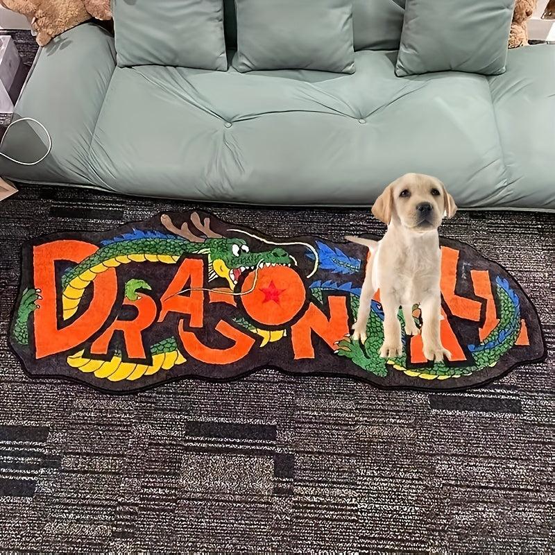 Cartoon Dragon Long Strip Carpet Soft Plush Mat Home Decoration