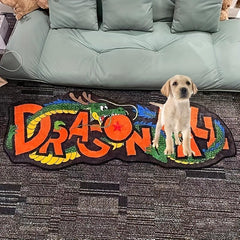 Cartoon Dragon Long Strip Carpet Soft Plush Mat Home Decoration