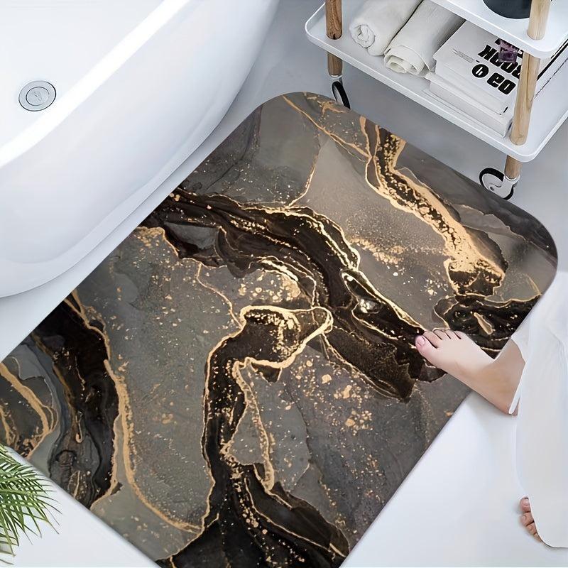 Soft Diatom Mud Bath Mat Non slip Water Absorbent Shower Bath Rug