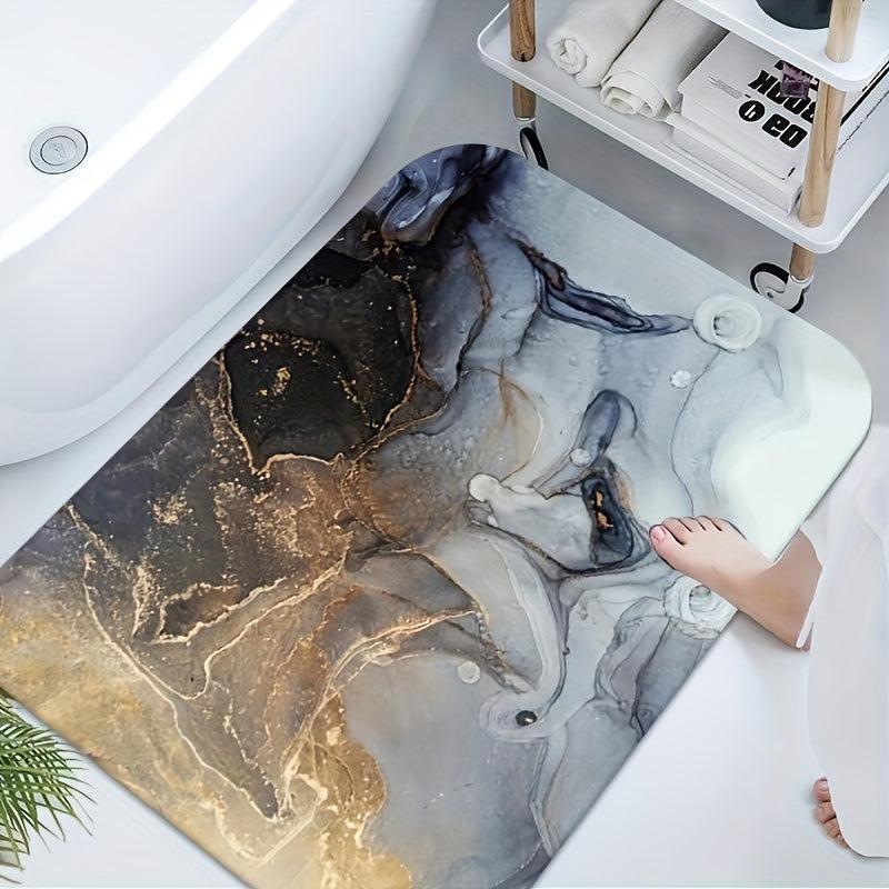 Soft Diatom Mud Bath Mat Non slip Water Absorbent Shower Bath Rug