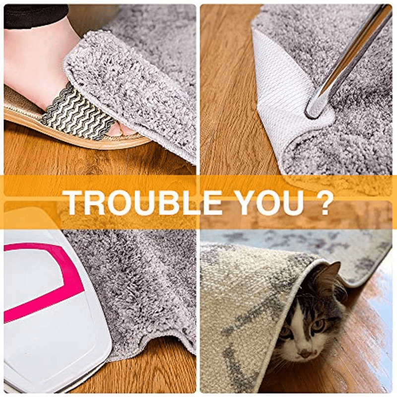 Non Slip Washable Rug Grippers 'Vacuum TECH' Anti Curling Pads