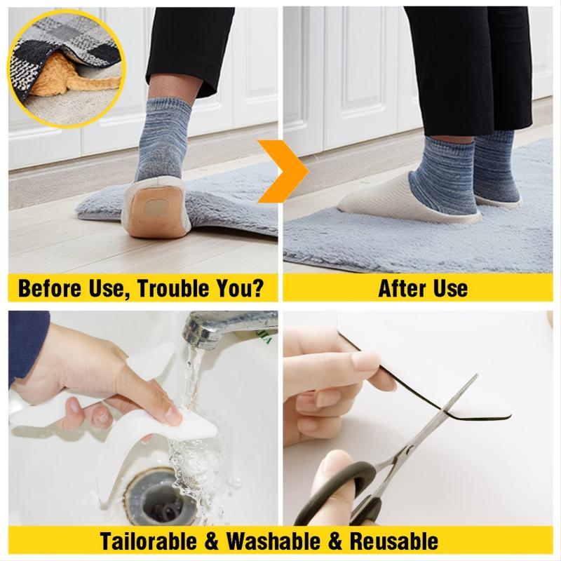 16pcs Reusable Carpet Pad and Rug Tape, Washable and Durable