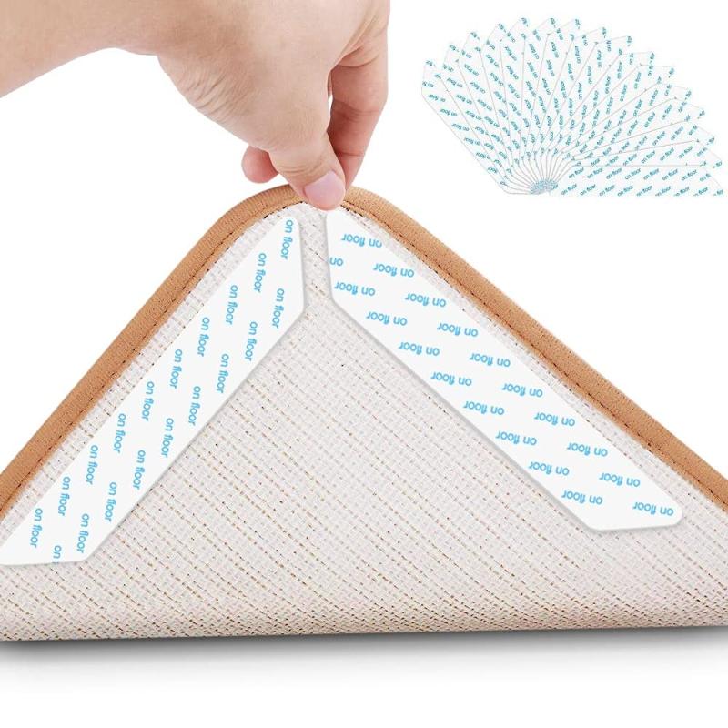 16pcs Reusable Carpet Pad and Rug Tape, Washable and Durable