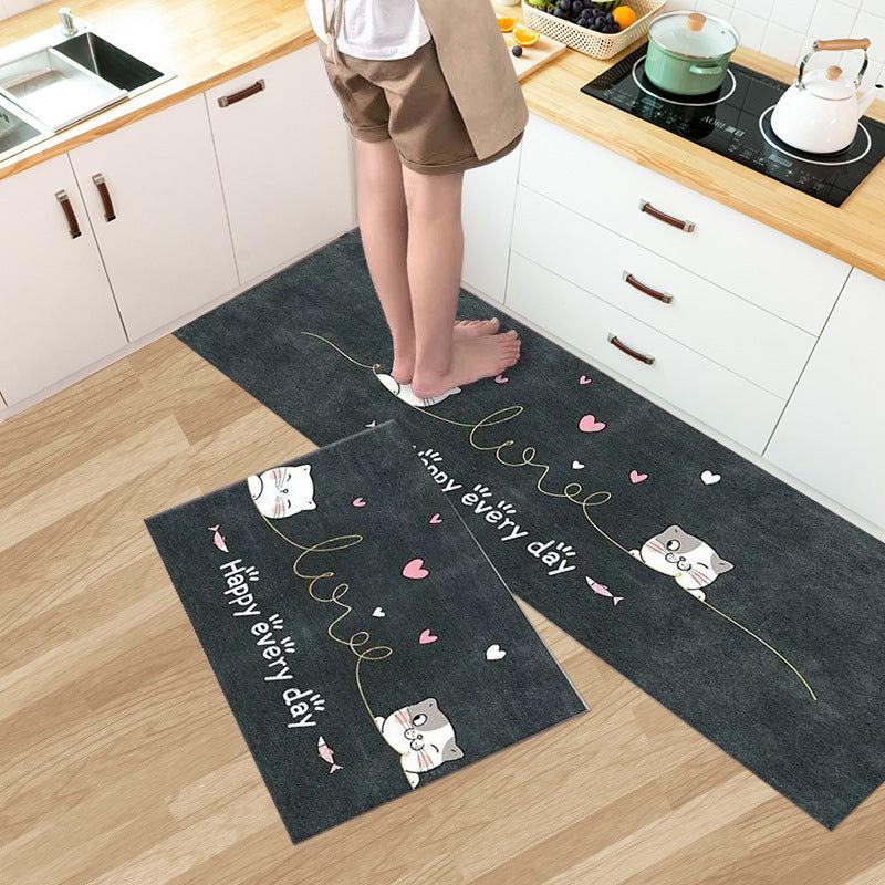 Cat Kitchen Mat Non-slip Soft Waterproof Runner Rug