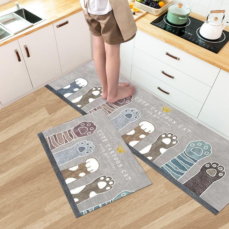 Cat Kitchen Mat Non-slip Soft Waterproof Runner Rug