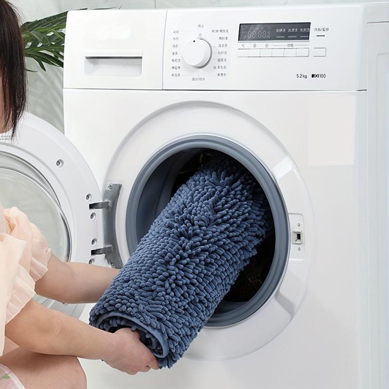 Soft Chenille Bath Rug Non Slip Absorbent Mat