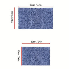 Soft Chenille Bath Rug Non Slip Absorbent Mat