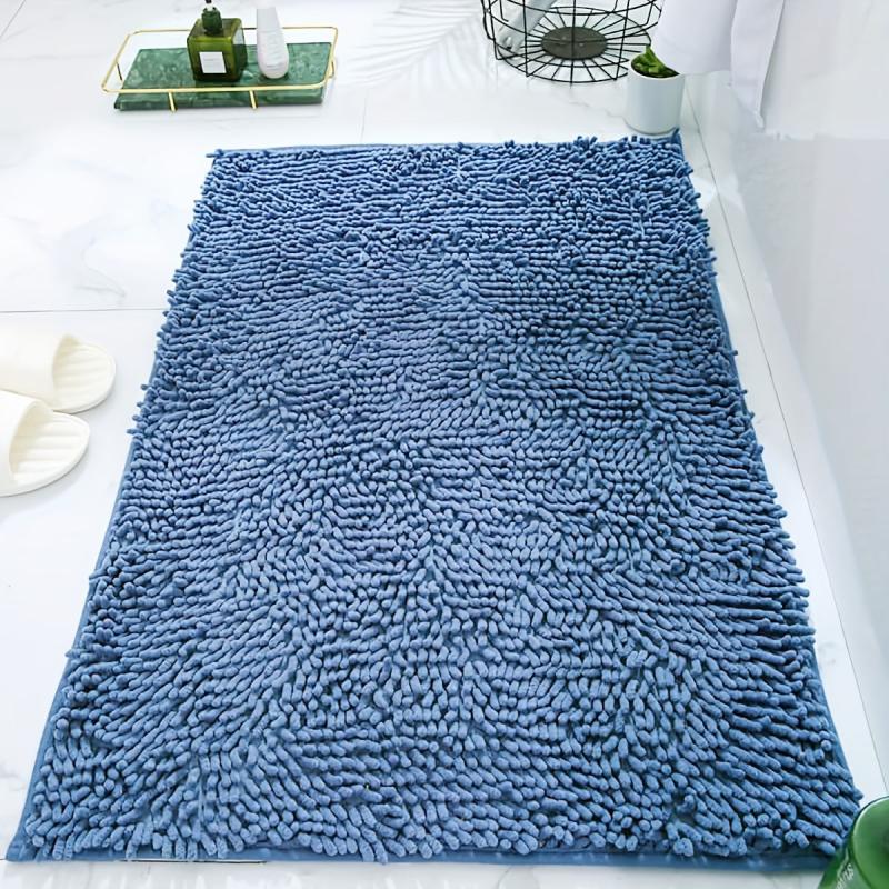 Soft Chenille Bath Rug Non Slip Absorbent Mat
