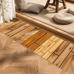 Crystal Velvet Log Look Decorate Bedroom Balcony Floor Mat