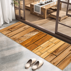 Crystal Velvet Log Look Decorate Bedroom Balcony Floor Mat