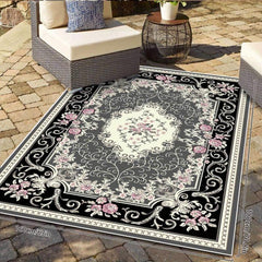 Boho Style Floral Rug Soft Non Slip Indoor Floor Mat Washable Home Decor 3 Sizes