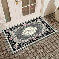 Boho Style Floral Rug Soft Non Slip Indoor Floor Mat Washable Home Decor 3 Sizes