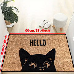 Hello Cat Door Mat Indoor Mat Creative Doormat Non-slip Floor Rug Mat