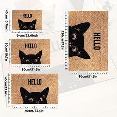 Hello Cat Door Mat Indoor Mat Creative Doormat Non-slip Floor Rug Mat