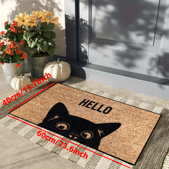 Hello Cat Door Mat Indoor Mat Creative Doormat Non-slip Floor Rug Mat