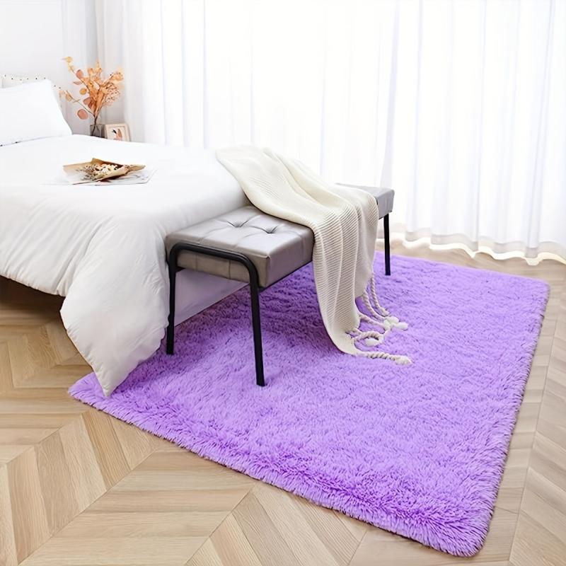 Plush Shag Area Rug Soft Modern Carpet Non-shedding Machine Washable