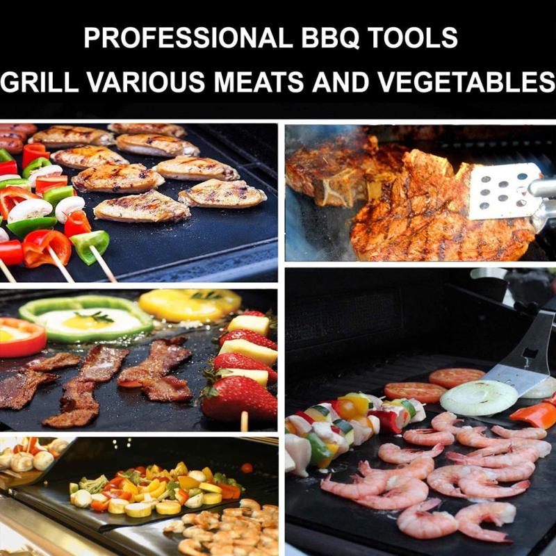 Non stick BBQ Grill Mat Baking Mat Heat Resistance Easily Cleaned