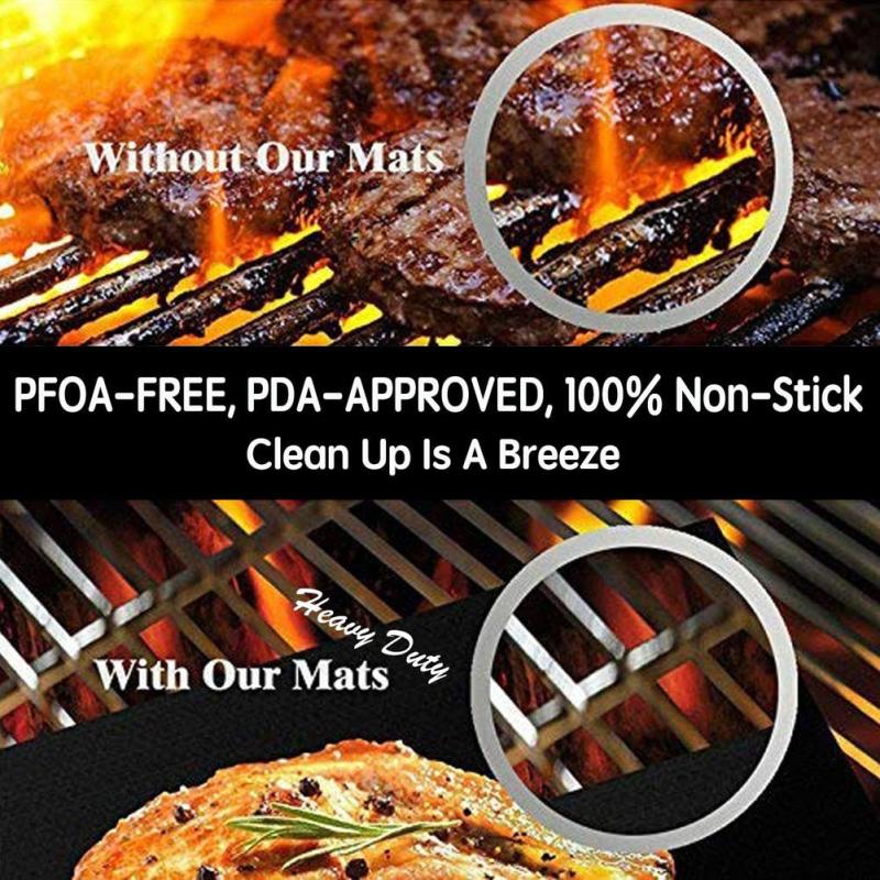Non stick BBQ Grill Mat Baking Mat Heat Resistance Easily Cleaned