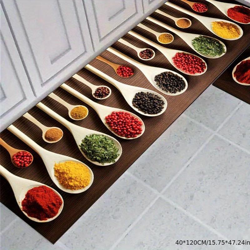 1p Anti Fatigue Kitchen Rugs Vintage Absorbent Non Slip Cushioned Rugs