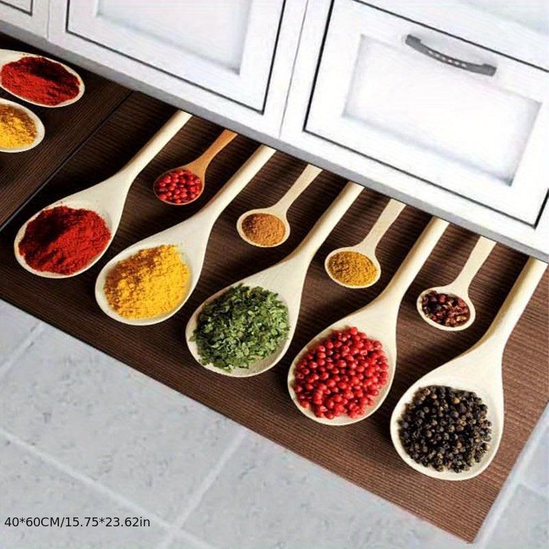 1p Anti Fatigue Kitchen Rugs Vintage Absorbent Non Slip Cushioned Rugs