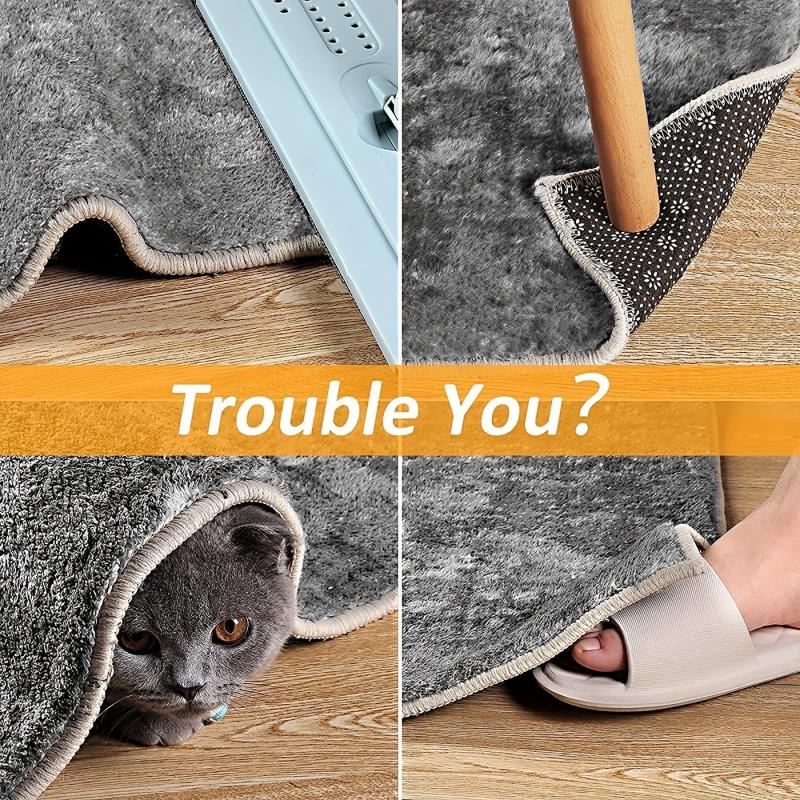8pcs Rug Grippers Non Slip Rug Pads Washable Reusable Carpet Tape