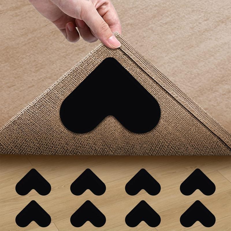 8pcs Rug Grippers Non Slip Rug Pads Washable Reusable Carpet Tape