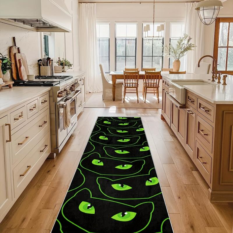 Non Slip Halloween Rug for Laundry Room Hallway Kitchen Extra Long Oriental