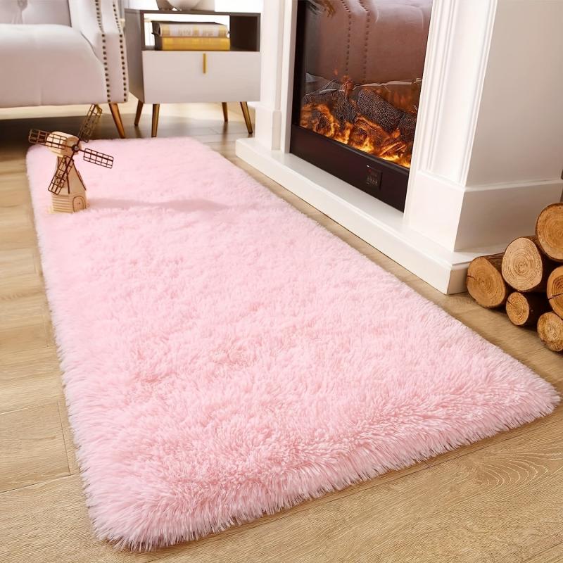 Pink Shaggy Rug Fluffy Throw Carpets Ultra Soft Plush Modern Indoor Fuzzy Rugs