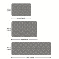 Soft Moroccan Kitchen Mat Anti Slip Polyester Carpet Absorbent Bath Mat