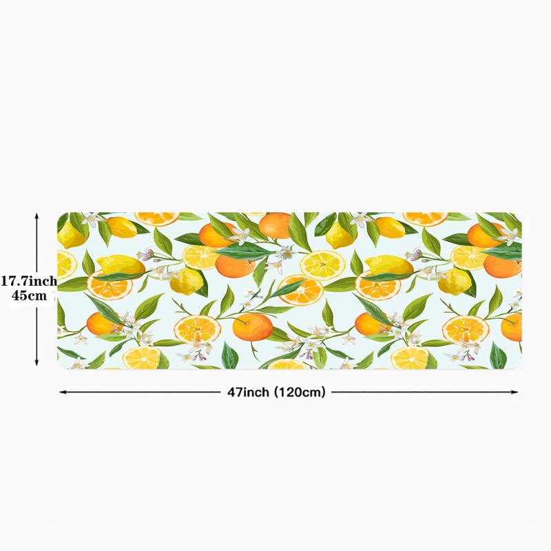 Anti Fatigue Fruit Print Kitchen Mat with Anti Slip Features