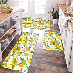 Anti Fatigue Fruit Print Kitchen Mat with Anti Slip Features
