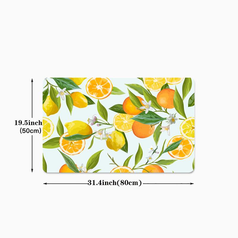 Anti Fatigue Fruit Print Kitchen Mat with Anti Slip Features