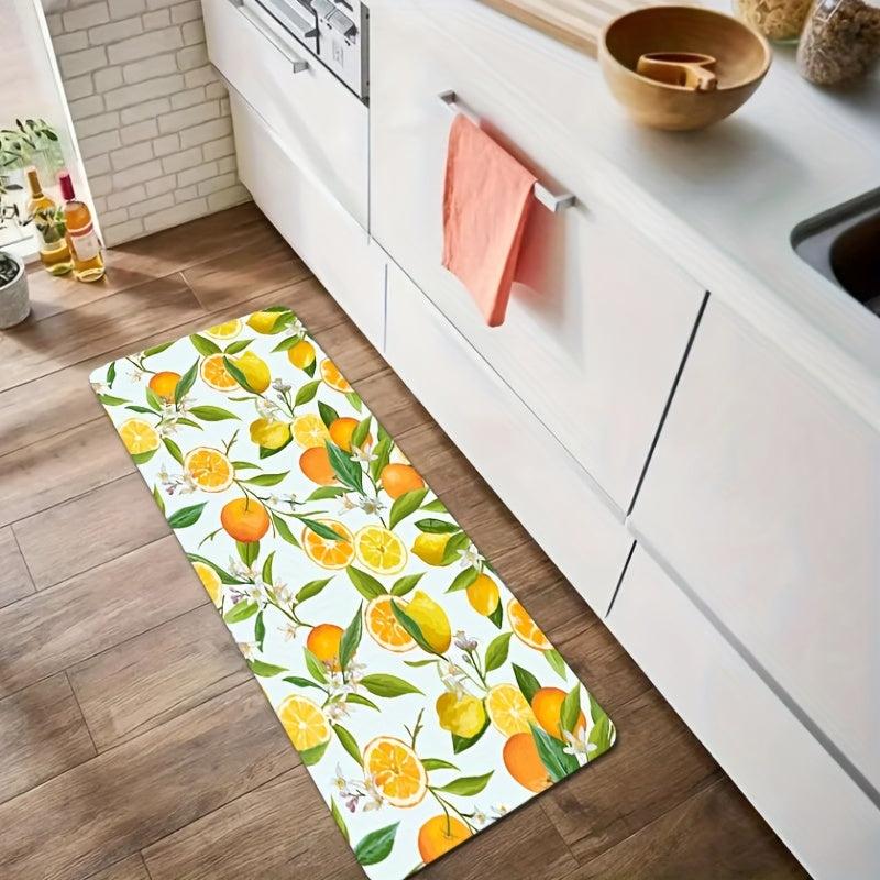 Anti Fatigue Fruit Print Kitchen Mat with Anti Slip Features