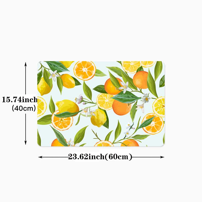 Anti Fatigue Fruit Print Kitchen Mat with Anti Slip Features