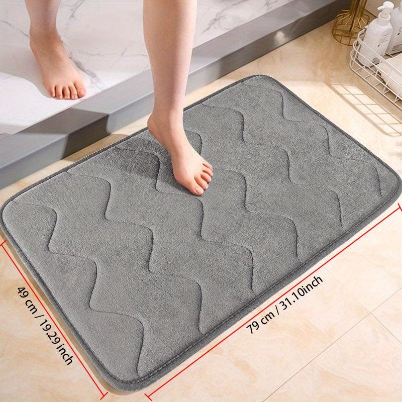 Soft Memory Foam Bath Mat Anti Slip & Absorbent Machine Washable Thick Bath Rug