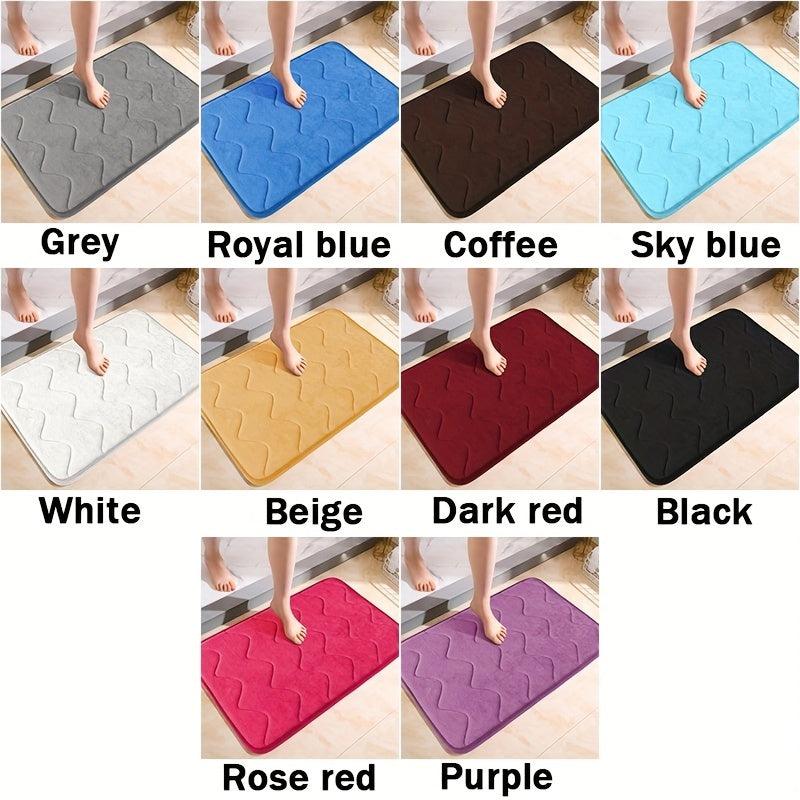Soft Memory Foam Bath Mat Anti Slip & Absorbent Machine Washable Thick Bath Rug