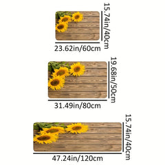 Yellow Sunflower Bathroom Mats Soft and Absorbent Carpets
