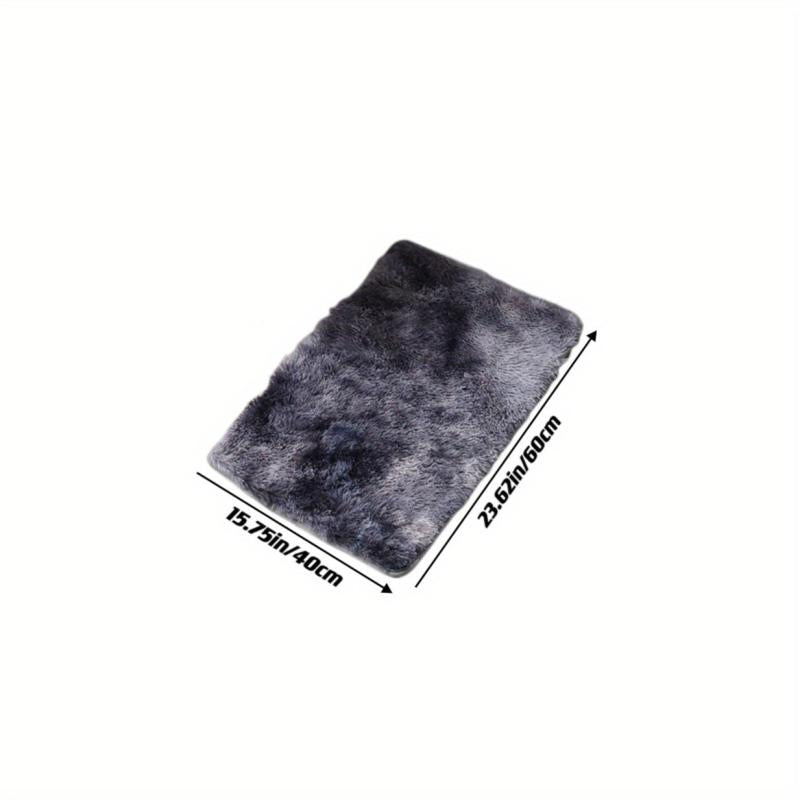 Silk Wool Floor Mat Tie dyed Carpet Gray Bedroom Bedside Blanket